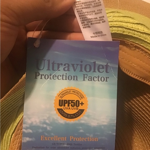 Oh Sunny 5.5 inches wide brim floppy foldable roll up straw hat NWT - Picture 12 of 14